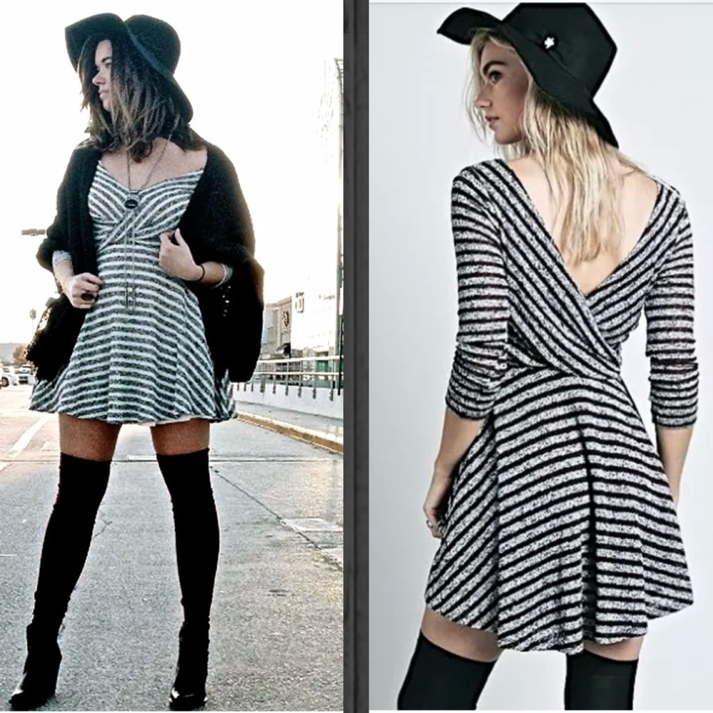 Free People NWT Maverick Dress 3/4 sleeves, 18” pit to pit $128 retail